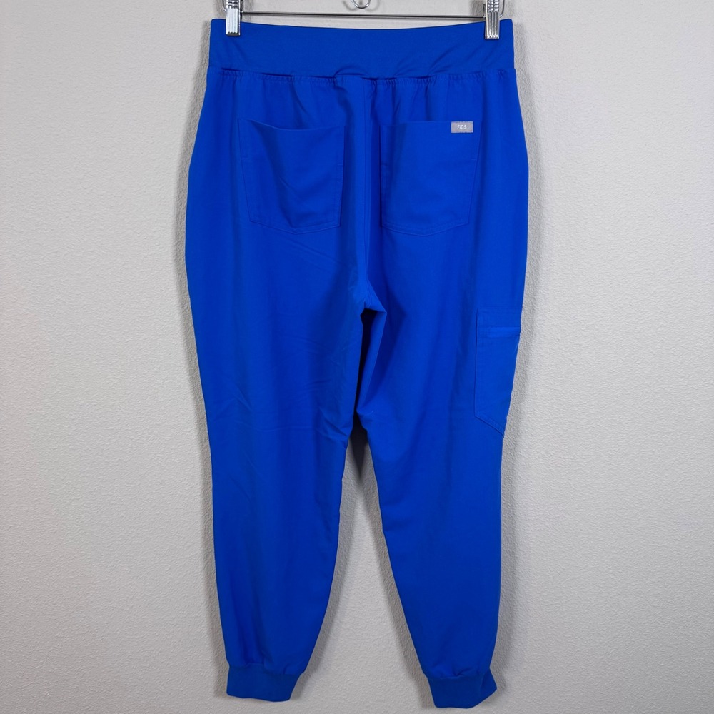 FIGS Zamora Jogger Scrub Pants Royal Blue Yoga Waistband Women's Medium Petite - Picture 2 of 5